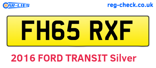 FH65RXF are the vehicle registration plates.