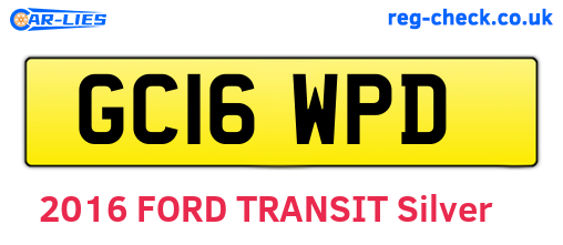 GC16WPD are the vehicle registration plates.