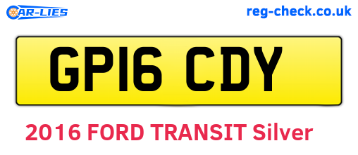 GP16CDY are the vehicle registration plates.