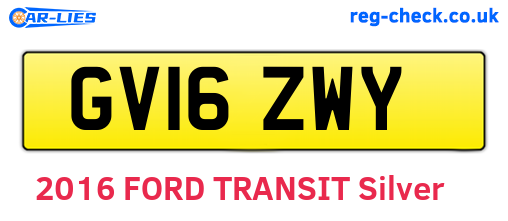 GV16ZWY are the vehicle registration plates.