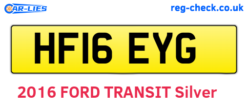 HF16EYG are the vehicle registration plates.