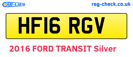 HF16RGV are the vehicle registration plates.