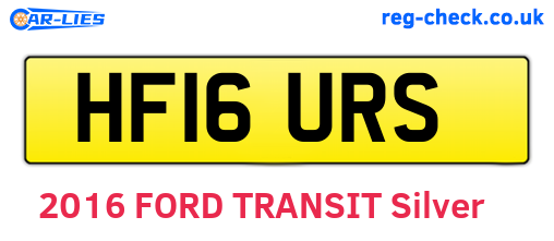 HF16URS are the vehicle registration plates.