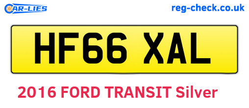 HF66XAL are the vehicle registration plates.