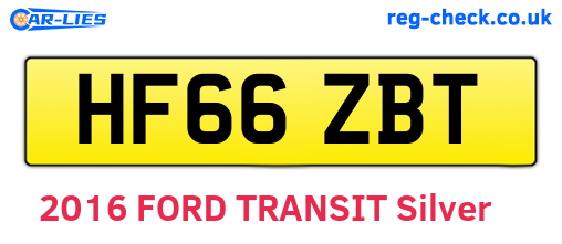 HF66ZBT are the vehicle registration plates.