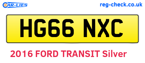 HG66NXC are the vehicle registration plates.
