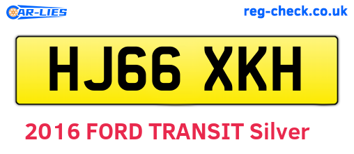 HJ66XKH are the vehicle registration plates.
