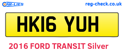 HK16YUH are the vehicle registration plates.