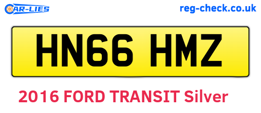 HN66HMZ are the vehicle registration plates.