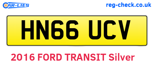 HN66UCV are the vehicle registration plates.