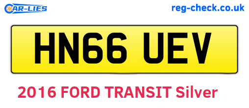 HN66UEV are the vehicle registration plates.