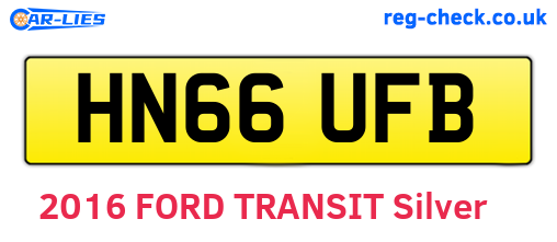 HN66UFB are the vehicle registration plates.