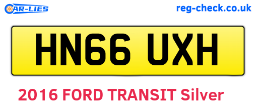HN66UXH are the vehicle registration plates.