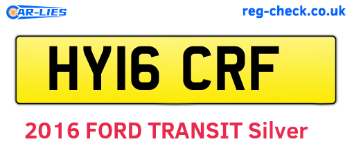 HY16CRF are the vehicle registration plates.