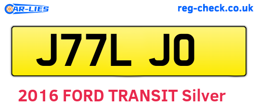 J77LJO are the vehicle registration plates.