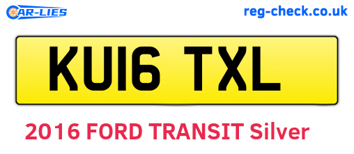 KU16TXL are the vehicle registration plates.