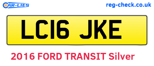 LC16JKE are the vehicle registration plates.