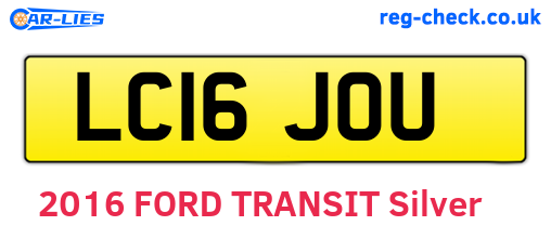 LC16JOU are the vehicle registration plates.