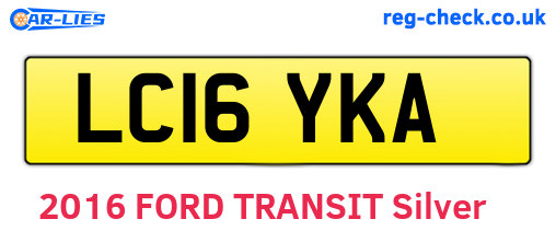 LC16YKA are the vehicle registration plates.