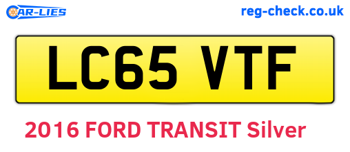 LC65VTF are the vehicle registration plates.