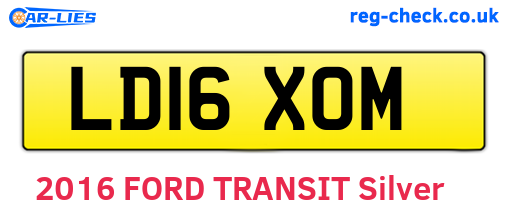LD16XOM are the vehicle registration plates.