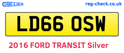 LD66OSW are the vehicle registration plates.