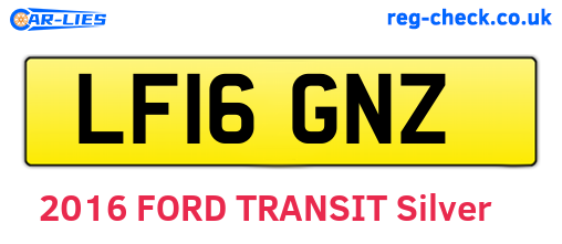 LF16GNZ are the vehicle registration plates.