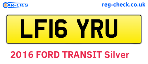 LF16YRU are the vehicle registration plates.