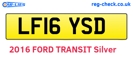 LF16YSD are the vehicle registration plates.