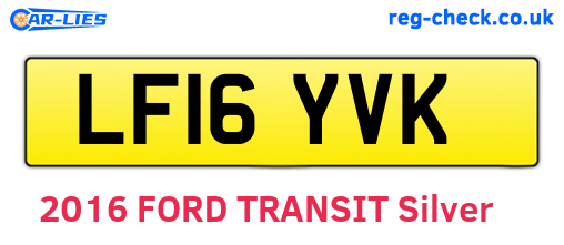 LF16YVK are the vehicle registration plates.
