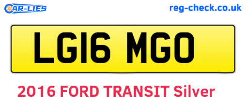 LG16MGO are the vehicle registration plates.