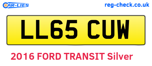 LL65CUW are the vehicle registration plates.