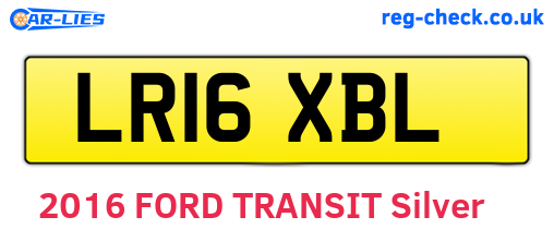LR16XBL are the vehicle registration plates.