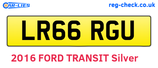 LR66RGU are the vehicle registration plates.