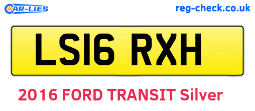 LS16RXH are the vehicle registration plates.