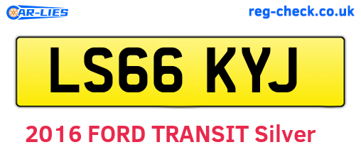 LS66KYJ are the vehicle registration plates.