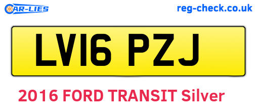 LV16PZJ are the vehicle registration plates.