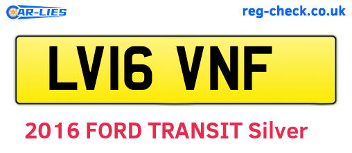 LV16VNF are the vehicle registration plates.