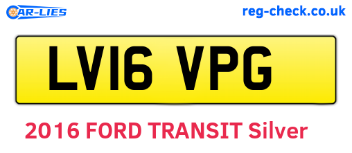 LV16VPG are the vehicle registration plates.