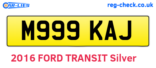 M999KAJ are the vehicle registration plates.