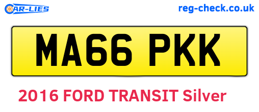 MA66PKK are the vehicle registration plates.