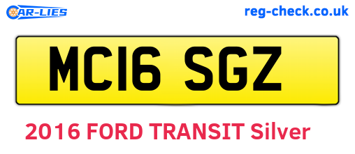 MC16SGZ are the vehicle registration plates.