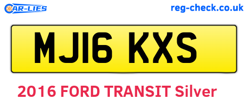 MJ16KXS are the vehicle registration plates.