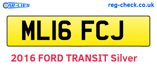 ML16FCJ are the vehicle registration plates.