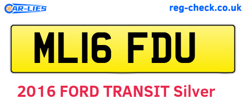 ML16FDU are the vehicle registration plates.