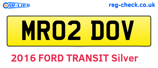 MR02DOV are the vehicle registration plates.
