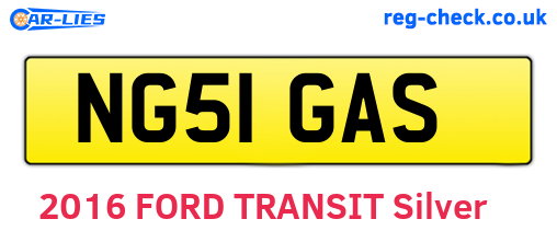NG51GAS are the vehicle registration plates.