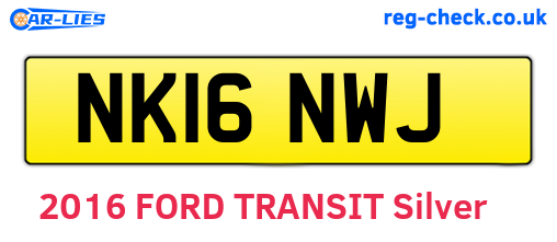 NK16NWJ are the vehicle registration plates.