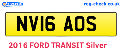 NV16AOS are the vehicle registration plates.