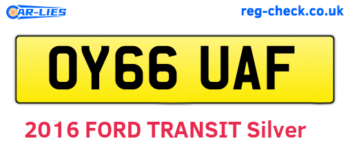 OY66UAF are the vehicle registration plates.